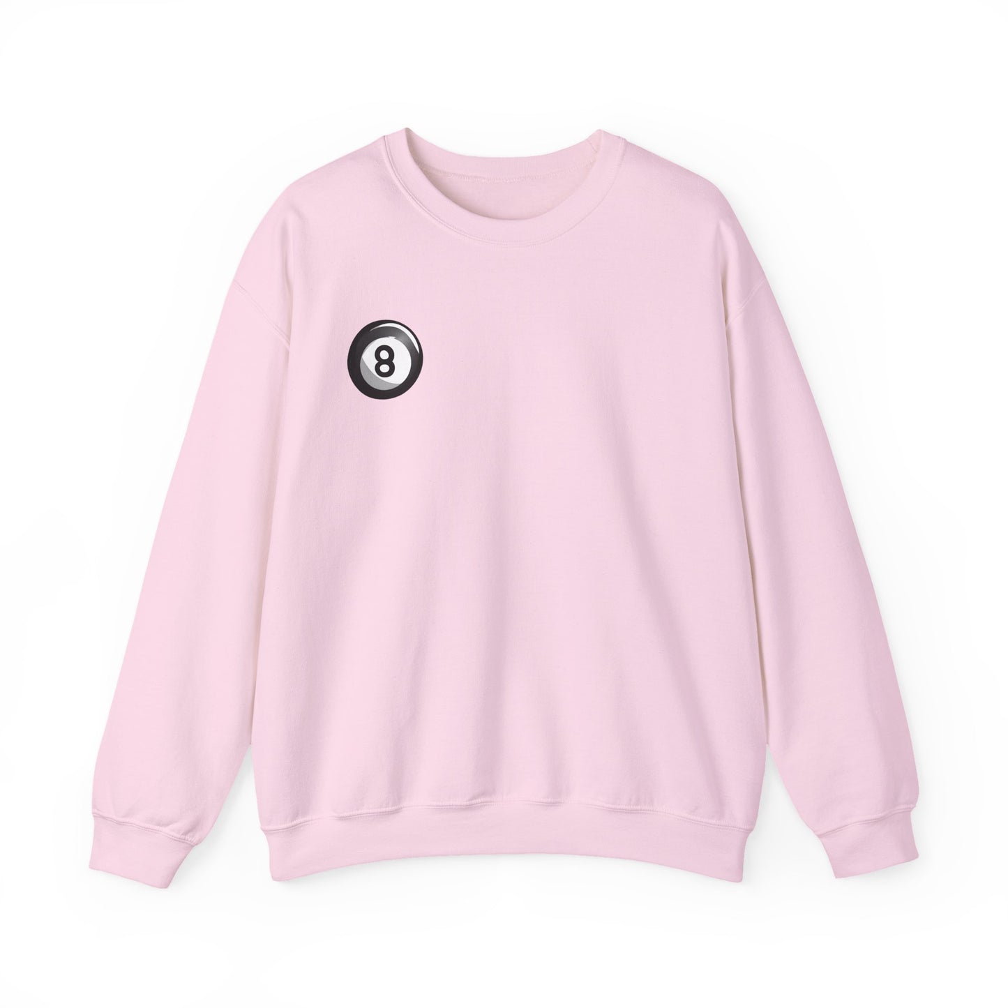 8 Ball Crewneck Sweatshirt — Retro Pool Billiards Graphic