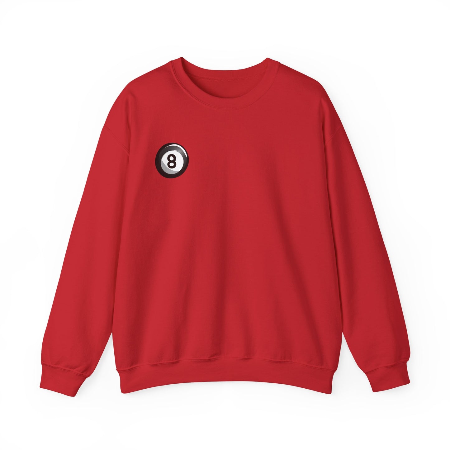 8 Ball Crewneck Sweatshirt — Retro Pool Billiards Graphic